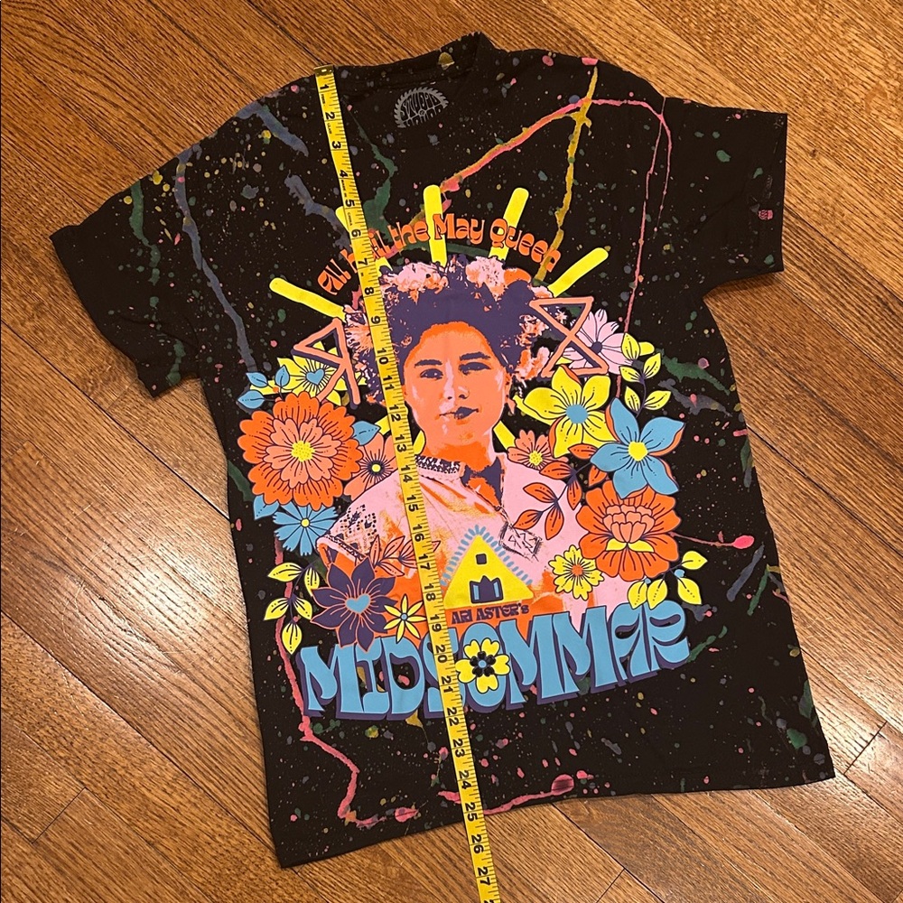 Studiohouse Designs “Midsommar” A24 Black Neon Splatter Unisex T-Shirt: SM, NWOT - Picture 7 of 8